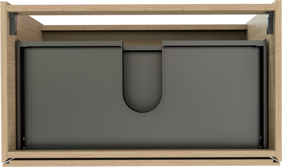Storke Edge staande wastafelonderkast 80 x 46 cm natuur eik 3 lades
