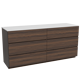 Storke Edge badkamermeubel met Tavola wastafelblad voor waskom(men)