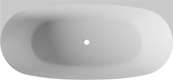 Luca Varess Sutilo baignoire semi-îlot ovale  170x75cm acrylique blanc mat