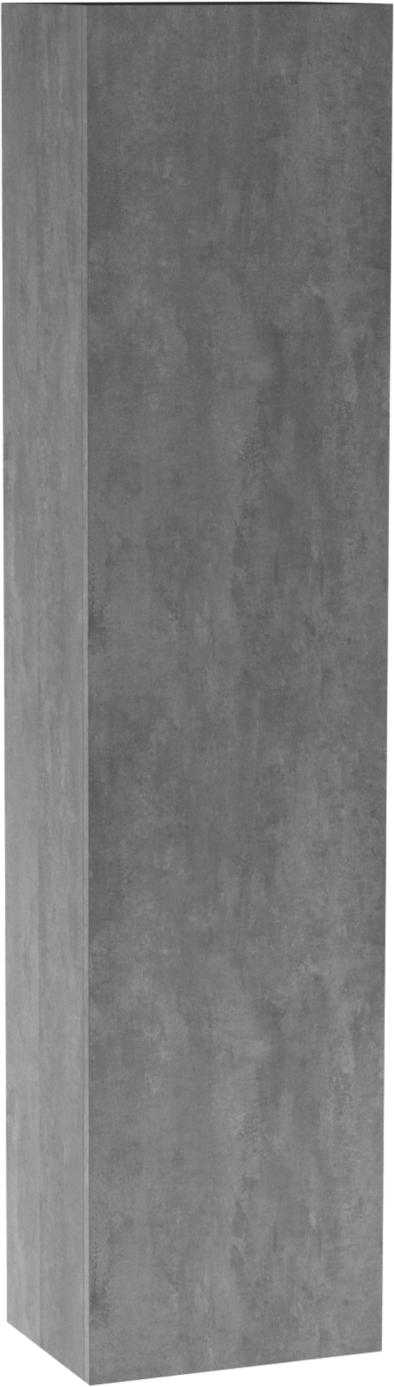 Storke Edge colonne salle de bains suspenduee avec miroir béton gris foncé 40 x 30 x 170 cm