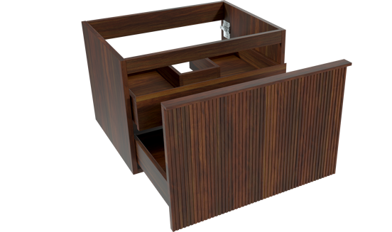 Balmani Forma meuble sous-vasque suspendu 67,5 x 55 cm noyer Américain 2 tiroirs