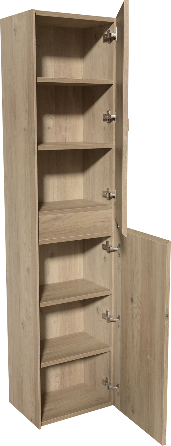 Storke Edge zwevende badkamerkast ruwe eik 40 x 30 x 170 cm