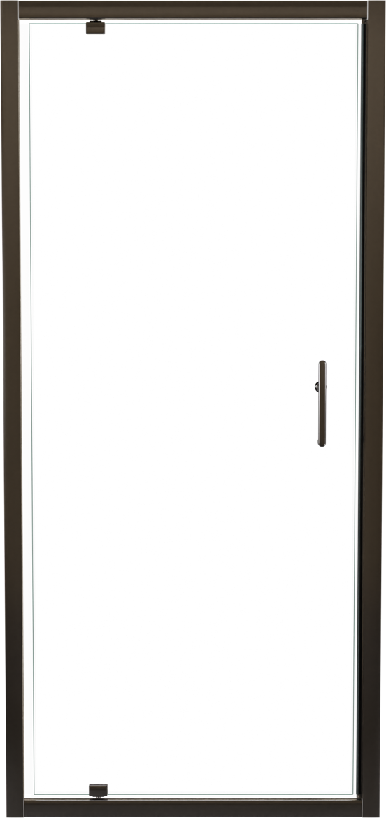 Linie Cadiz Dusche Drehtür 90 cm x 190 cm Klarglas gebürstet Chrom Profil