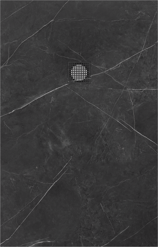 Luca Varess Suite douchebak 140 x 90 cm composietmarmer Marble Dark 