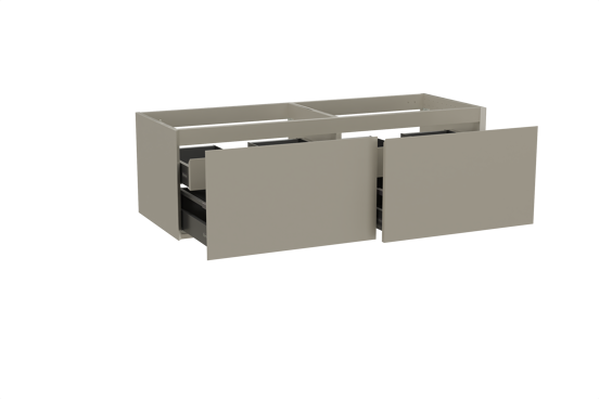 Balmani Idra meuble sous-lavabo suspendu 150 x 55 cm gris pierre 4 tiroirs