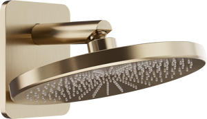 Blaufoss Onos 250 Tête de douche rond 25 cm avec bras de douche support mural brushed champagne gold