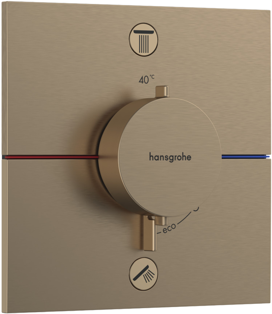 Hansgrohe Showerselect Comfort E thermostat encastrable 2 sorties brushed bronze