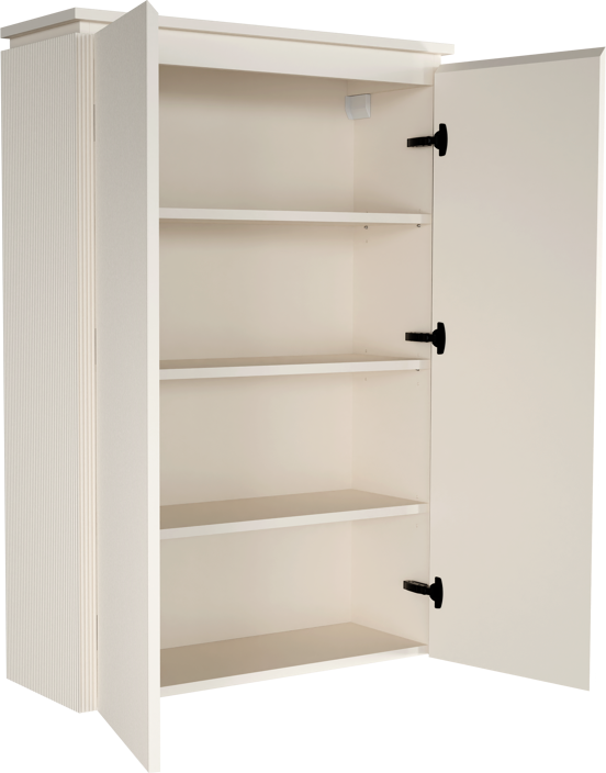 Balmani Eclips zwevende kolomkast Sandbeige 90 x 32 x 130 cm vert. sym. groef