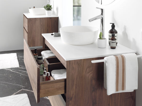 Balmani Stretto enkel wastafelblad matte Solid Surface 90 x 55 cm