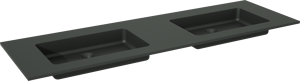 Storke Scuro Doppelwaschtisch, Quarz matt, 170 x 52 cm