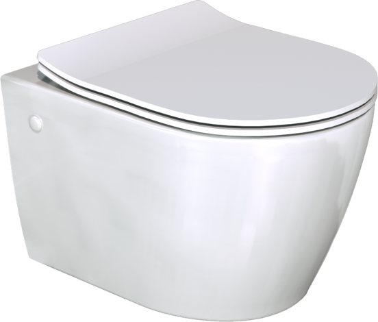 Luca Varess Borneo hangtoilet glanzend wit randloos
