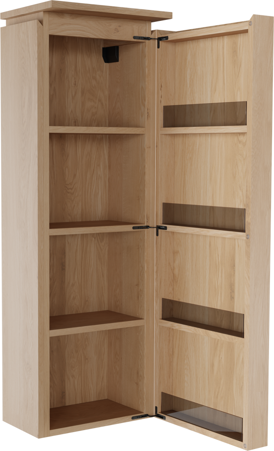 Balmani Eclips hängender Hochschrank Rechts Eiche natur 44 x 32 x 130 cm