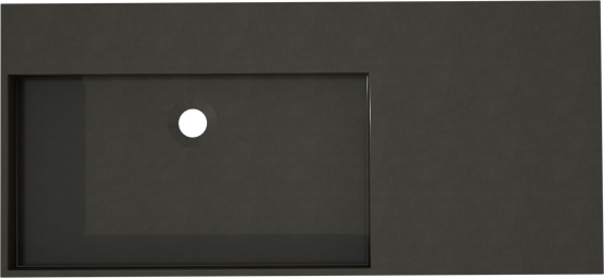 Storke jura plan vasque asymétrique à gauche quartz mat 100 x 46 cm