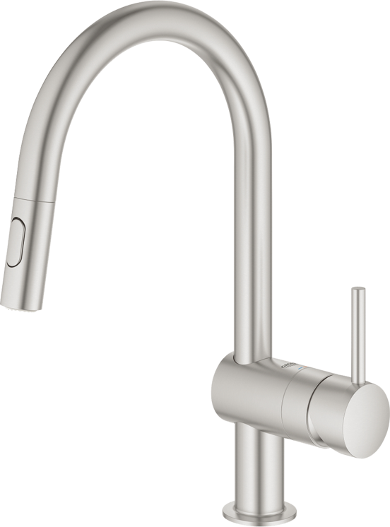 Grohe Minta C keukenkraan met uittrekbare handdouche Supersteel