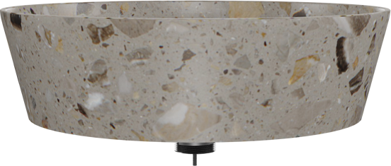 Balmani Still waskom greige terrazzo rond  Ø 38 cm