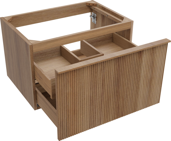 Balmani Forma zwevende wastafelonderkast 75 x 55 cm teakhout 2 lades