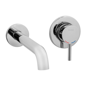 Blaufoss Round robinet de lavabo encastré chrome brillant incl élément intégré