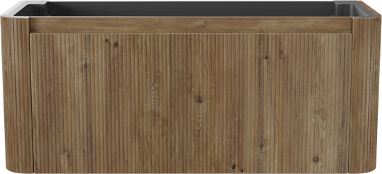 Storke Soft zwevende wastafelonderkast 120 x 46 cm Ruwe eiken 2 lades vert. sym. Groef