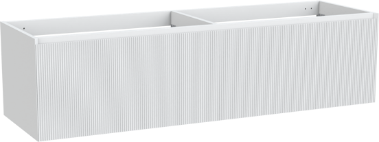 Balmani Fila hängender Waschbeckenunterschrank: 180 x 55 cm, Weiß Matt, 4 Schubladen