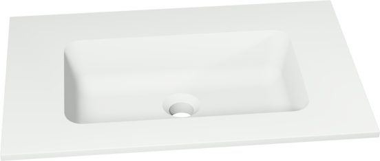 Storke Mata enkele wastafel matte Solid Surface 60 x 40 cm