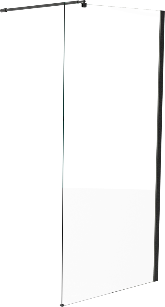 Linie Walk-In douche à l'italienne 90 x 200 cm verre transparent profil noir mat