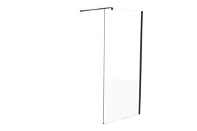 Linie Walk-In douche à l'italienne 90 x 200 cm verre transparent profil noir mat
