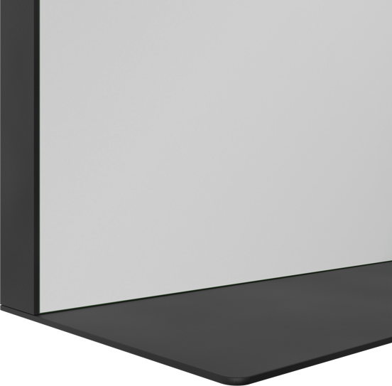 Luca Varess Nero rechthoekig badkamerspiegel zwart 45 x 90 cm