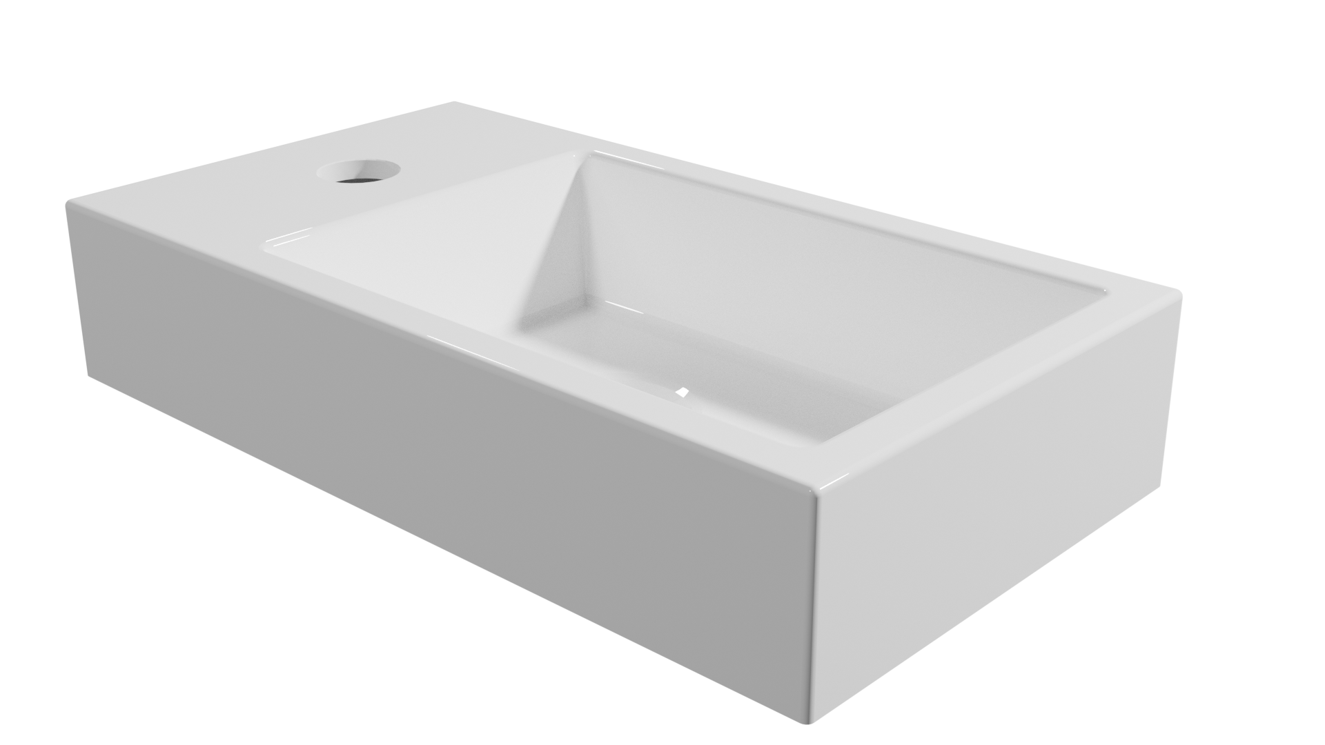 Storke Vida fonteintje 40 x 22 cm glanzend composiet marmer