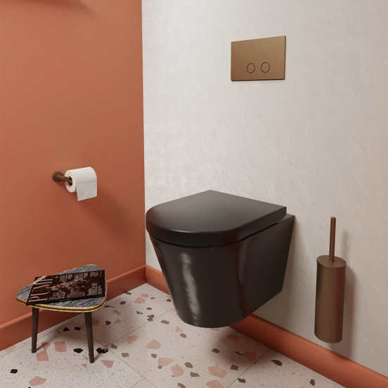 Perola bedieningspaneel Brushed Rosegold voor UP320 of UP720 inbouwreservoir