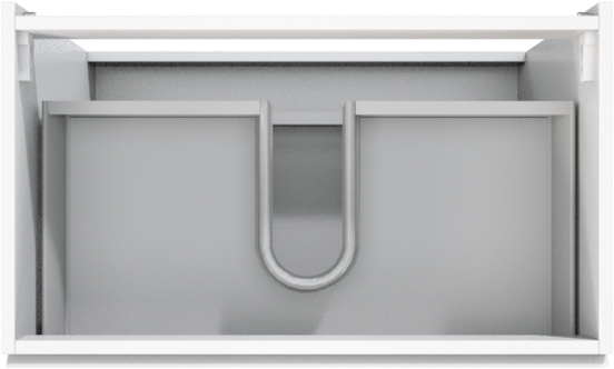 Storke Delta cabinet 3 dr 80x85x48cm mat white