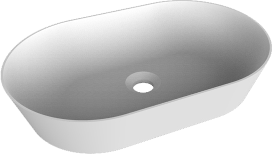 Balmani Still vasque à poser mat Solid Surface ovale 54 x 34 cm