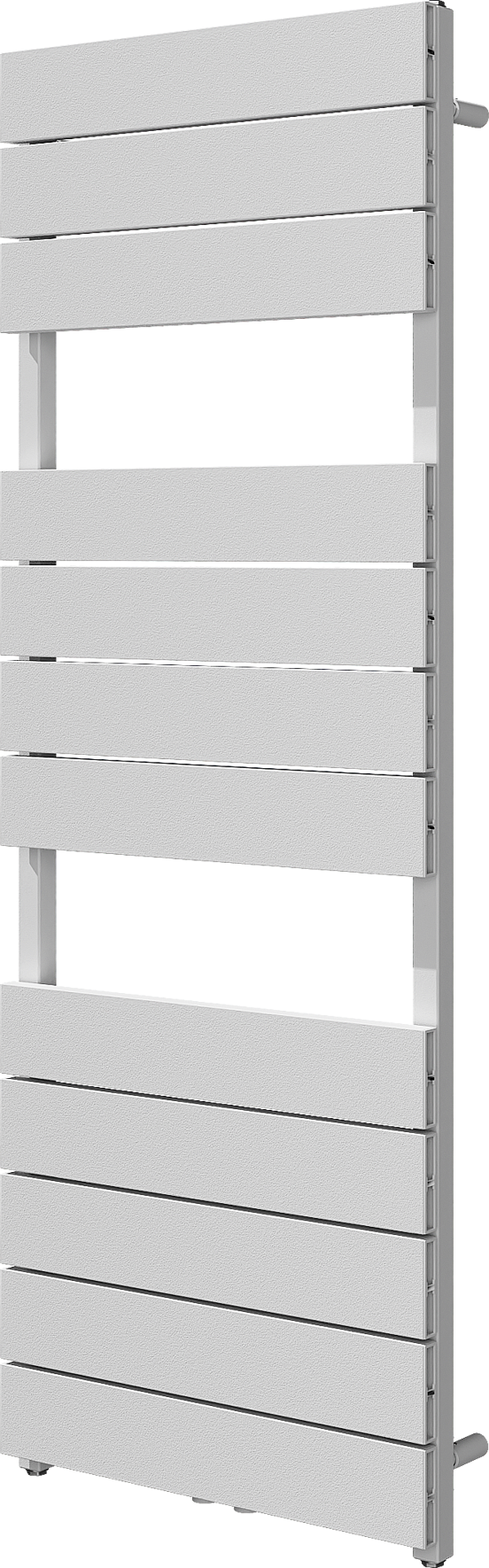 Vipera Teide enkele handdoekradiator 50 x 142 cm zowel elektrisch als cv mogelijk mat wit zij- en middenaansluiting 821W