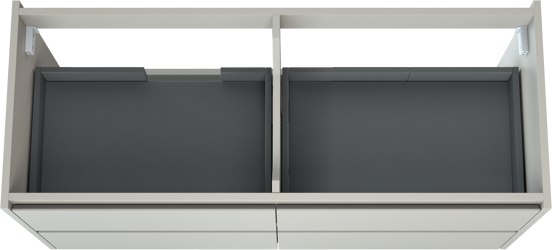 Storke Seda meuble sous-vasque suspendu 130 x 52 cm blanc mat 4 tiroirs
