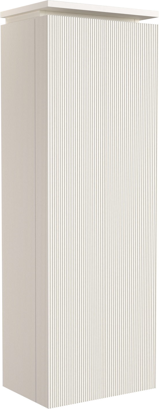 Balmani Eclips zwevende kolomkast links Sandbeige 44 x 32 x 130 cm vert. sym. groef