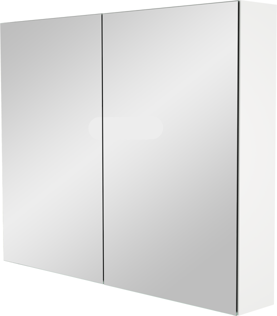 Storke Reflecta Spiegelschrank Bad: 95 x 75 cm, Weiß matt