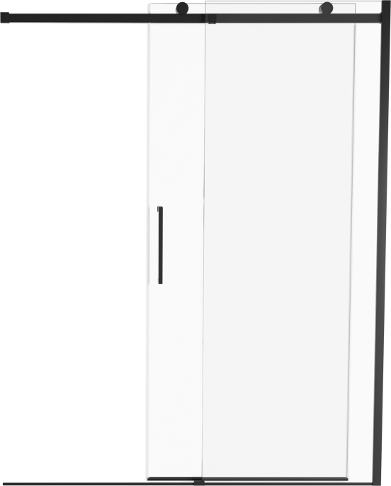 Luca Varess Boltano Dusche Schiebetür 160 cm x 200 cm Klarglas matt Schwarz profil
