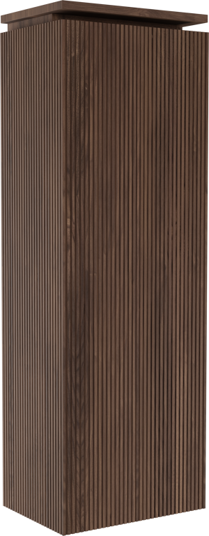 Balmani Eclips hängender Hochschrank Links Amerikanischer Nussbaum 44 x 32 x 130 cm, Vert. Sym. Rippe