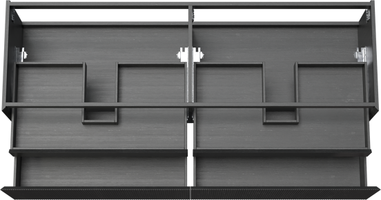 Balmani Fila meuble sous-vasque suspendu 180 x 55 cm chêne noir 4 tiroirs