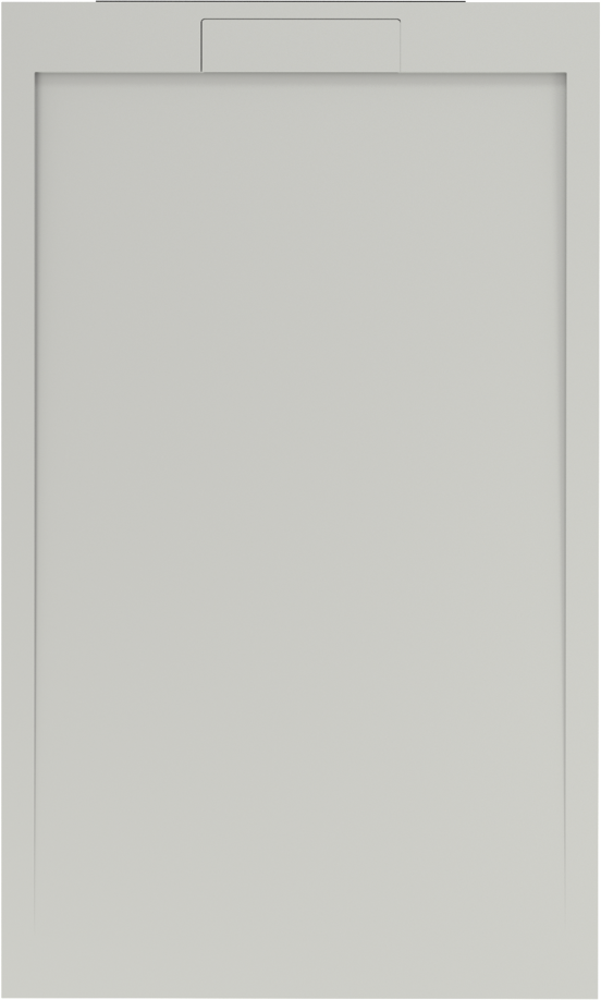 Balmani Andes Duschwanne: 150 x 90 cm, Solid Surface, Weiße Schieferstruktur, matt
