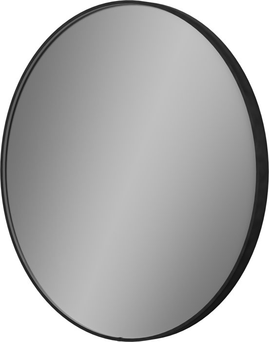 Balmani Secret Black rond badkamerspiegel zwart Ø 90 cm met spiegelverlichting en anti-damp