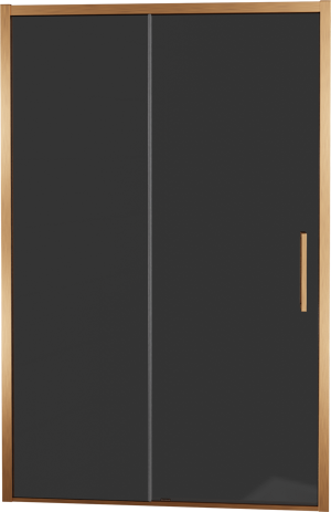 Balmani Senses Design Dusche Schiebetür, umkehrbar, 140 cm x 210 cm, Rauchglas, Profil Brushed Rosegold, inklusive Coating