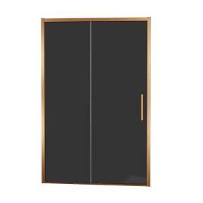 Balmani Senses Design porte coulissante réversible 140 cm x 210 cm verre fumé, Profil Brushed Rosegold