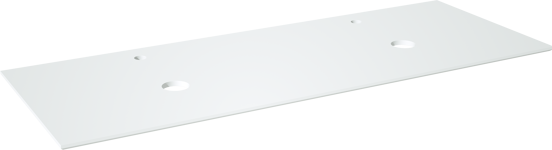 Balmani Facetta Doppelwaschtischplatte, Solid Surface matt, 150 x 55 cm