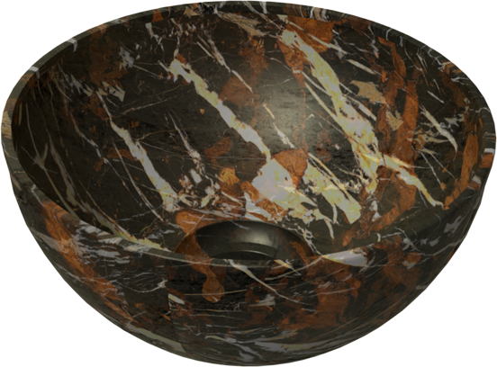 Balmani Bari XS waskom Portoro Gold marmer rond Ø 22 cm
