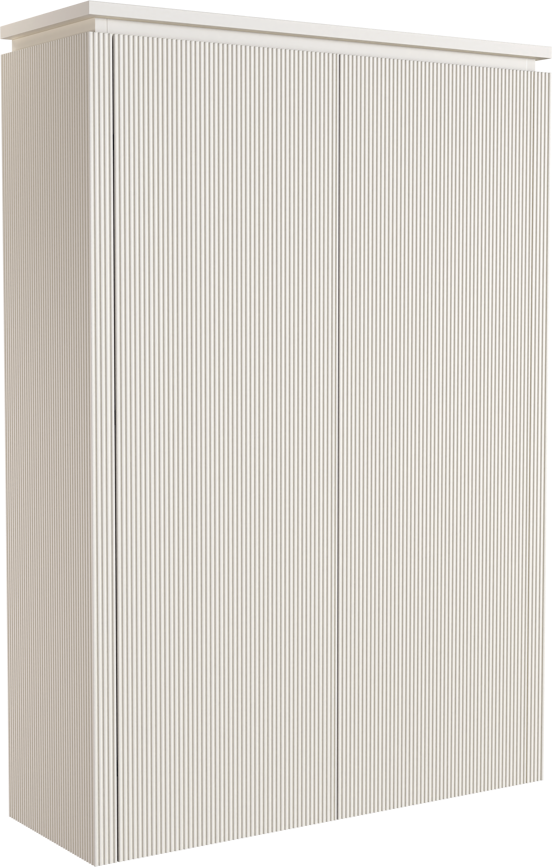 Balmani Eclips zwevende kolomkast Sandbeige 90 x 32 x 130 cm vert. sym. groef