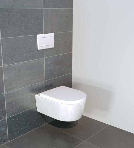 Villeroy & Boch Avento wc suspendu blanc brillant sans rebord, tapis d'isolation inclus
