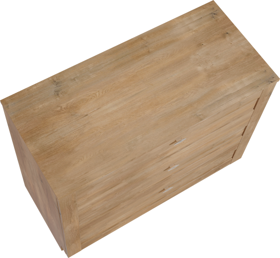 Linie Classo meuble salle de bains à poser 100 x 46 cm chêne naturel avec Lado tablette simple ou double en mélaminé chêne naturel