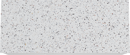 Balmani Mitra zwevend badkamermeubel 135 x 55 cm mat wit met Stretto enkel of dubbel tablet in mat wit/zwart terrazzo