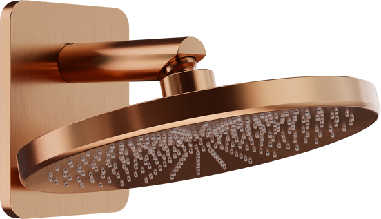 Blaufoss Onos 250  hoofddouche rond 25 cm met douchearm  Brushed Rosegold