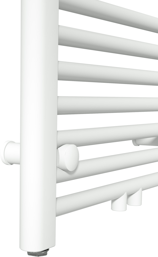 Vipera Kanza enkele handdoekradiator 50 x 150 cm centrale verwarming mat wit zij- en middenaansluiting 679W